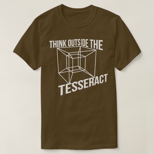 Denken Sie über die Tesseract Box Novelty nach. T-Shirt (Design vorne)