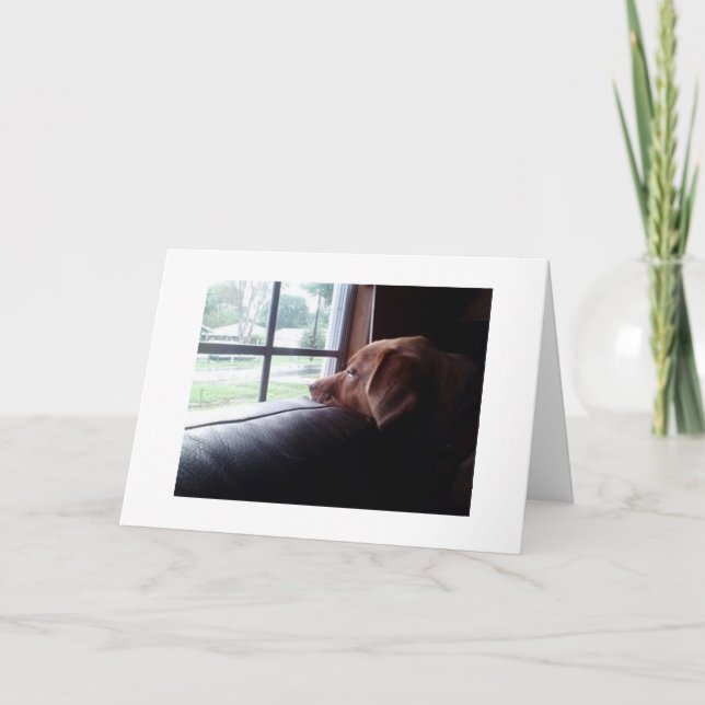 DENKEN SIE UND VERMISST IHNEN ZU GESAGT PUPPY SAYS KARTE (Vorderseite)