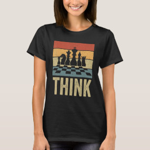 Denken Sie Vintage Schachspieler Schach T-Shirt