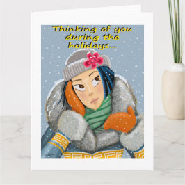 Denken Sie während der Ferienkarte an Sie Karte