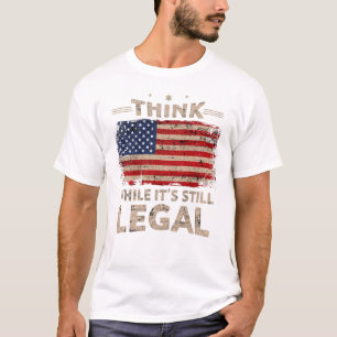 Denken Sie, während es immer noch rechtliche Män T-Shirt