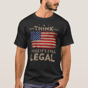 Denken Sie, während es immer noch rechtliche Män T-Shirt