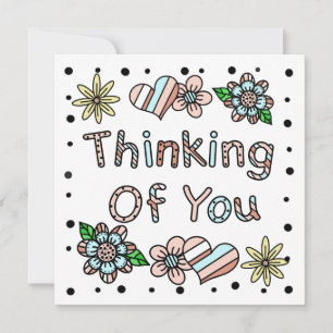 Denken Sie Whimsisches Floral Einladung