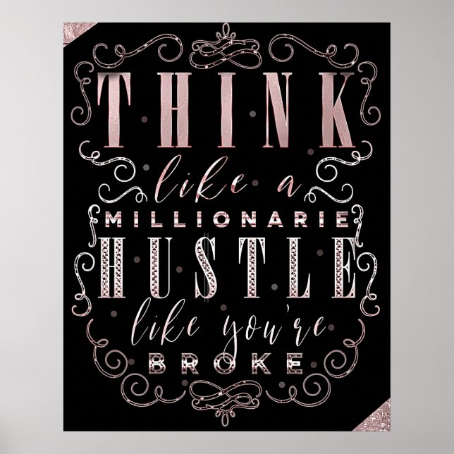 Denken Sie wie ein Millionär-Hustle, als wären Sie Poster (Vorne)