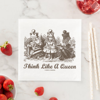 Denken Sie wie eine Königin Alice White Queen Red  Serviette
