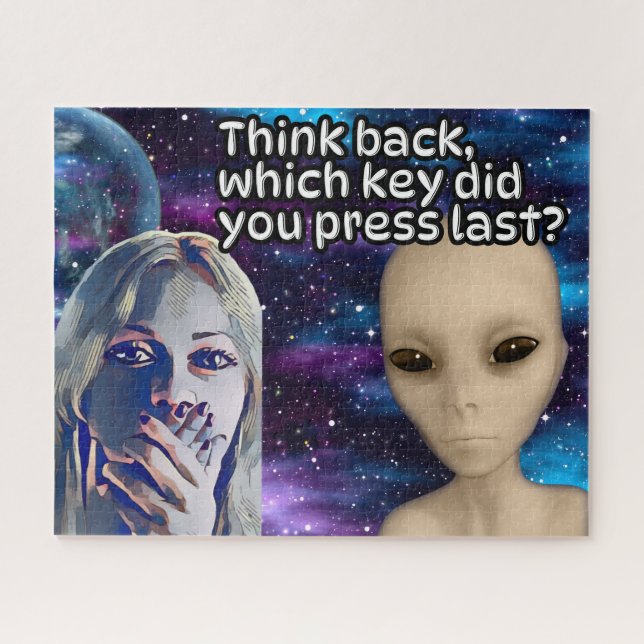 Denken Sie zurück, welche Taste haben Sie zuletzt  Puzzle (Horizontal)