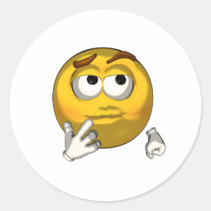 Denken - Toon Runder Aufkleber