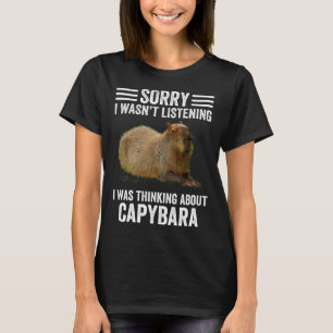 Denken über Capybaras Capybara Rodent Animal H T-Shirt