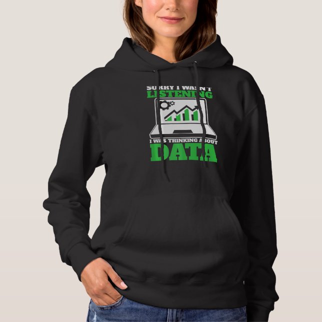 Denken über Datenanalyst Data Science Hoodie (Vorderseite)