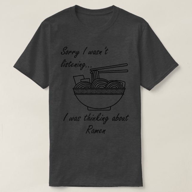 Denken über japanische Ramen Bowl Noodles 2901 T-Shirt (Design vorne)