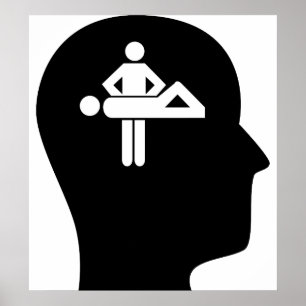 Denken über Massage Poster