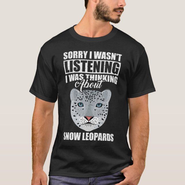 Denken über Schneeleoparden T-Shirt (Vorderseite)
