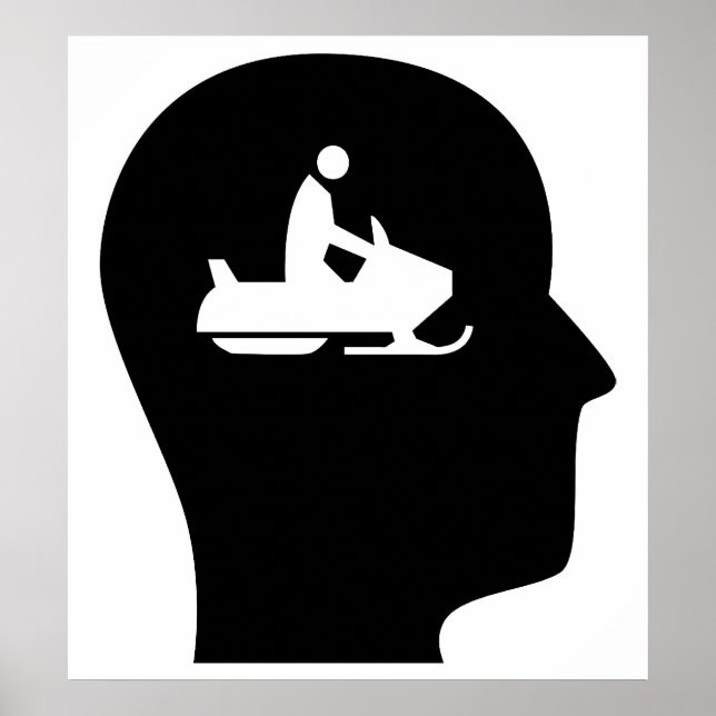 Denken über Schneemobile Poster (Vorne)
