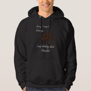Denken über Schokolade essen dunkle Schokolade Hoodie