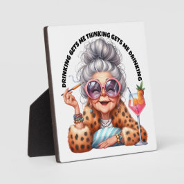 Denken und Trinken Fotoplatte