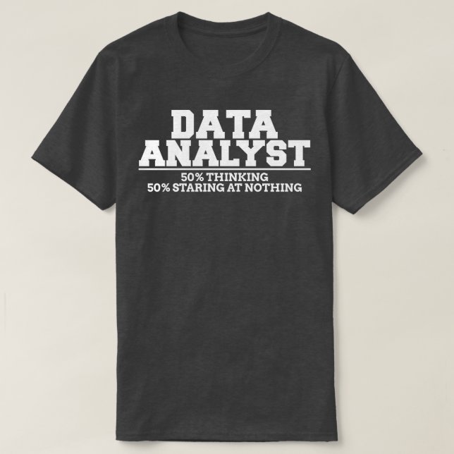 Denken von Datenanalyse T-Shirt (Design vorne)