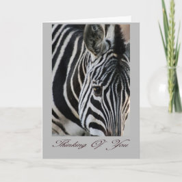 Denken - Zebra - Tier Karte