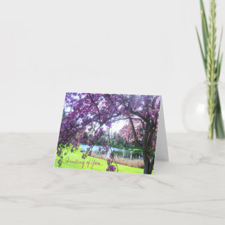 "Denkend an Sie" Foto notecard Karte