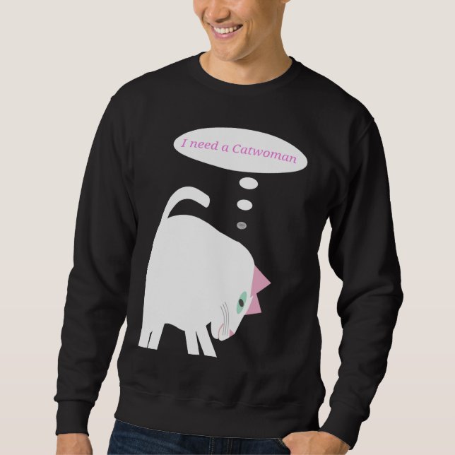 Denkende Katze Sweatshirt  (Vorderseite)