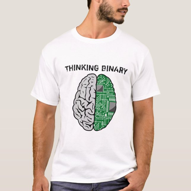Denkendes binäres Shirt (Vorderseite)