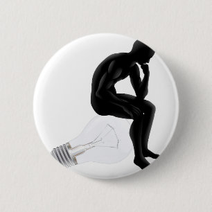 Denker, welche nach einer Idee sucht Button