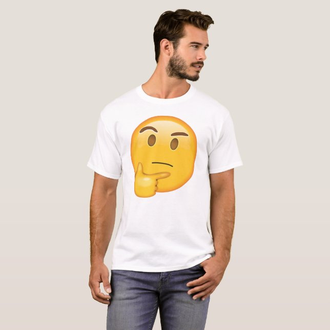 Denkgesicht - Emoji T-Shirt (Vorne ganz)