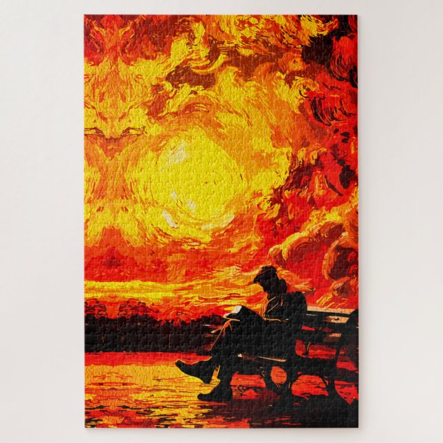 Denklos - Reflektion der Sonnenuntergänge Puzzle (Vertikal)