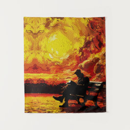 Denklos - Reflektion der Sonnenuntergänge Wandteppich