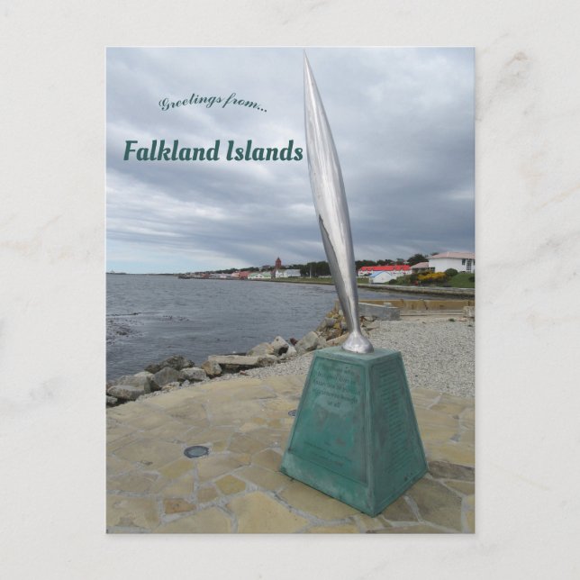 Denkmal auf den Falklandinseln Stanley Postkarte (Vorderseite)