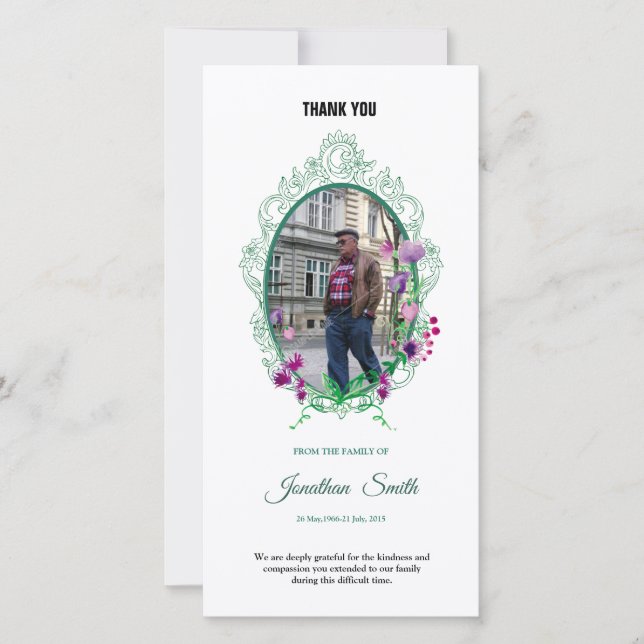 Denkmal danken Ihnen Foto-Karte Dankeskarte (Vorderseite)