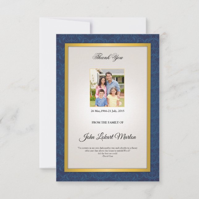 Denkmal danken Ihnen Foto-Karte Dankeskarte (Vorderseite)