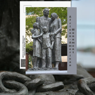 Denkmal für Afroamerikaner in Savannah Georgia Postkarte