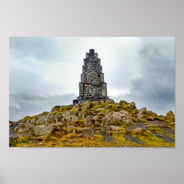 Denkmal für den isländischen Dichter Stephan G. St Poster (Vorne)