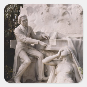 Denkmal für Frederic Chopin Quadratischer Aufkleber