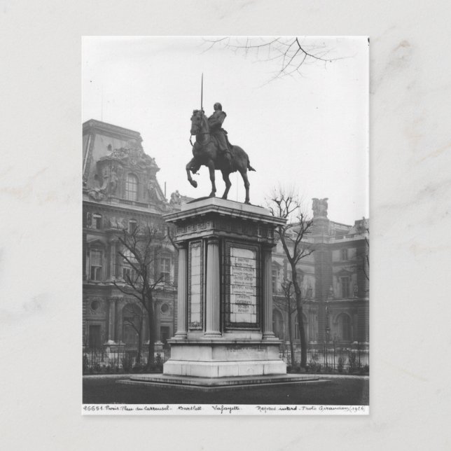 Denkmal für General Lafayette Postkarte (Vorderseite)