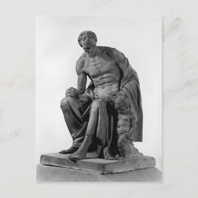 Denkmal für Jean-Jacques Rousseau Postkarte (Vorderseite)