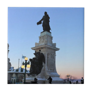 Denkmal für Samuel De Champlain, Quebec, Kanada Fliese