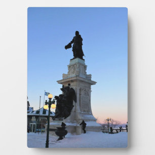Denkmal für Samuel De Champlain, Quebec, Kanada Fotoplatte