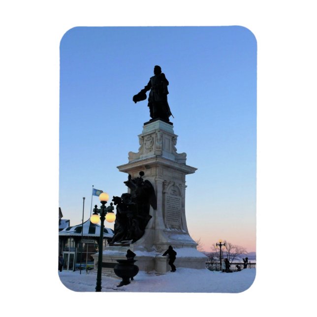 Denkmal für Samuel De Champlain, Quebec, Kanada Magnet (Vertikal)