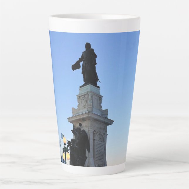 Denkmal für Samuel De Champlain, Quebec, Kanada Milchtasse (Vorderseite)