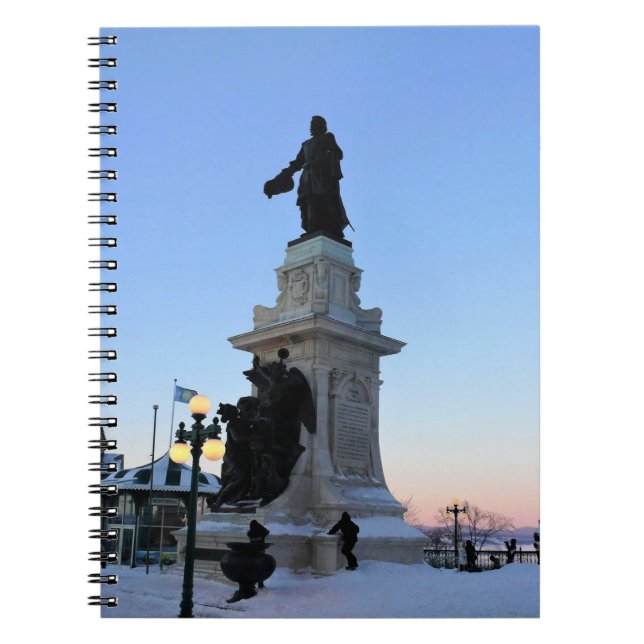 Denkmal für Samuel De Champlain, Quebec, Kanada Notizblock (Vorderseite)