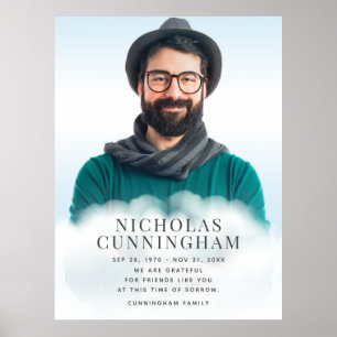 Denkmal in den Wolken Modernes Klassiker Einfach F Poster