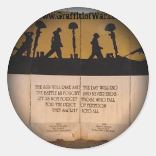 Denkmal verblassen, um ringsum Aufkleber zu