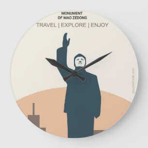 Denkmal von Mao Zedong Große Wanduhr