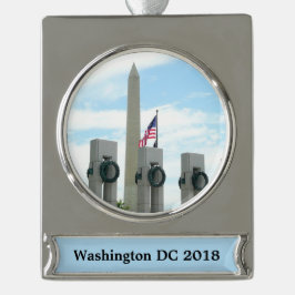 Denkmal von Washington und Gedenkstätte des Zweite Banner-Ornament Silber