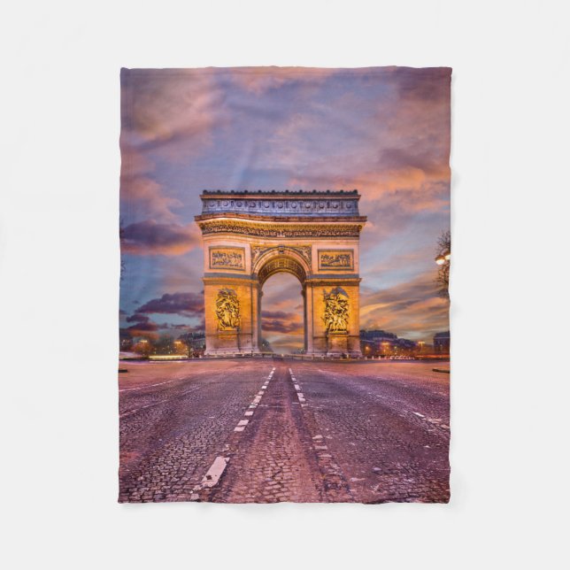 Denkmäler | Arc de Triomphe, Paris Frankreich Fleecedecke (Vorderseite)