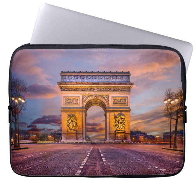 Denkmäler | Arc de Triomphe, Paris Frankreich Laptopschutzhülle (Vorderseite)