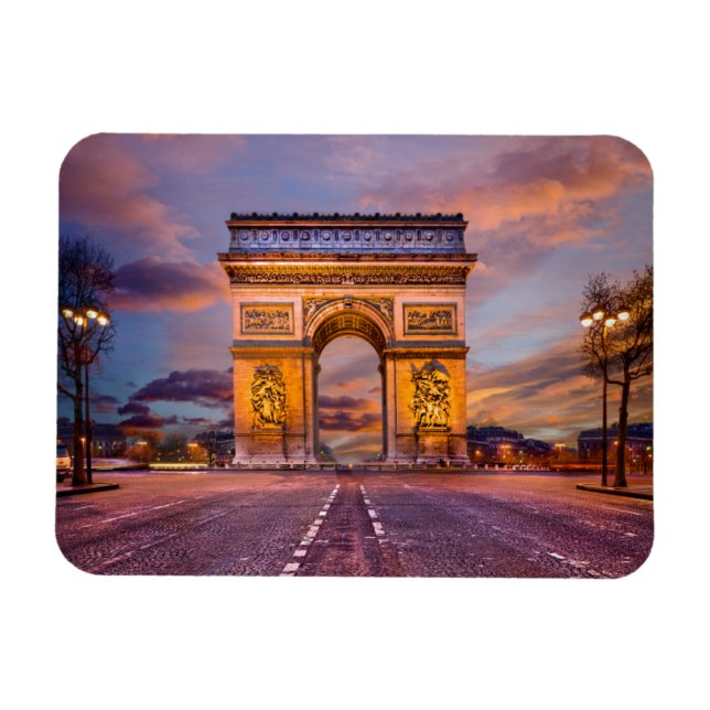 Denkmäler | Arc de Triomphe, Paris Frankreich Magnet (Horizontal)