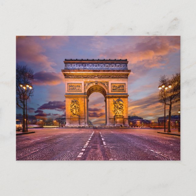 Denkmäler | Arc de Triomphe, Paris Frankreich Postkarte (Vorderseite)