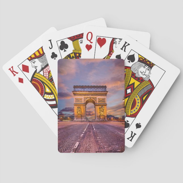 Denkmäler | Arc de Triomphe, Paris Frankreich Spielkarten (Rückseite)